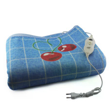 Електропростирадло Electric Blanket 150×170 см з 2 режимами підігріву, клітинка з вишнями