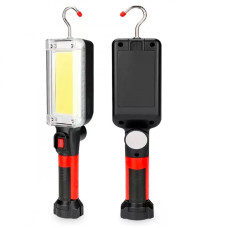 Фонарь BL-8859B аккумуляторный • Магнитный COB LED светильник 20 Вт с крючком, двумя аккумуляторами 18650 и USB-зарядкой