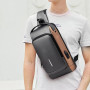 Нагрудна сумка Backpac XL-1514100 чорно-сіра маленька