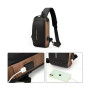 Нагрудна сумка Backpac XL-1514100 чорно-сіра маленька