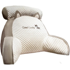Подушка-спинка PILLOW-07 для дивана біло-сіра