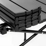 Складаний туристичний стіл 120×55×50 см чорний