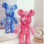 Флюидный медвежонок Fluid Bear Bearbrick с красками, 33 см · Набор для творчества DIY Мишка Сделай сам
