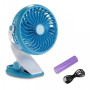 Вентилятор Мини USB с прищепкой Mini fan LY-582 • Портативный настольный вентилятор с аккумулятором и креплением
