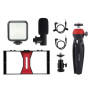 Комплект для влогінгу Video Making Kit AY49X для смартфона • Набір для блогінгу AY49X для смартфона з мікрофоном та світлом