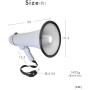 Гучномовець MEGAPHONE HW-20B з виносним мікрофоном ∙ Рупорний мегафон з функцією запису