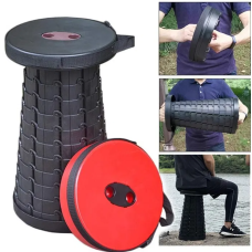 Складний телескопічний стілець Telescopic stool ∙ Похідний розкладний стілець-табурет для риболовлі, туризму та відпочинку