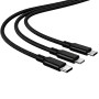 Кабель 3 в 1 26X-202 USB-A 1,2 м чорний