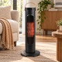 Керамічний обігрівач Tower Heat 2000 Вт чорний • Підлоговий тепловентилятор Tower Heat 2000 Вт із пультом, 3 режимами та захистом