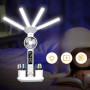 Настільна LED-лампа KRX-1011 з вентилятором, годинником і підставкою