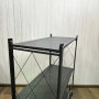 Складна полиця-стелаж із нержавіючої сталі на коліщатках 87×34×87 см