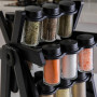 Карусель для спецій 360° Spice Rack на 18 баночок · Кухонний органайзер – спецівниця на підставці, що обертається.