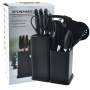 Кухонний набір ножів та аксесуарів Kitchenware Set, 20 предметів ∙ Інструменти для кухні з підставкою та обробною дошкою