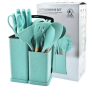 Кухонний набір ножів та аксесуарів Kitchenware Set, 20 предметів ∙ Інструменти для кухні з підставкою та обробною дошкою