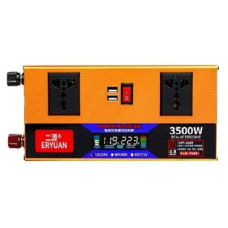 Перетворювач напруги LCD SMART 3500W 12V/24V у 220V • Автомобільний інвертор для акумулятора, дому, авто та резервного живлення