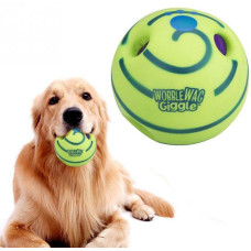 Іграшка для собак зі звуком Wobble Wag Giggle гигикаючий м'яч для гри з собакою