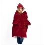 Двостороння толстовка-плед Huggle Hoodie Blanket з капюшоном ∙ Синя