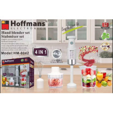 Занурювальний блендер Hoffmans 4 в 1 600W HM-8042 • Багатофункціональний блендер з насадками для збивання та подрібнення