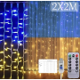 Гірлянда Штора SFK-09 прапор України з пультом USB 2×2 м ∙ Штора-гірлянда SFK-09 USB прапор України 2×2 м