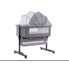 Дитяче ліжко приставне 0219/МК 3в1 з пеленальним столиком Light Grey