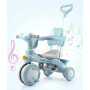 Дитячий триколісний велосипед Baby Carriage 588 блакитний з батьківською ручкою