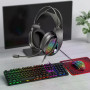 Ігровий комплект Gaming Combo 4-in-1 T-Wolf TF-400 чорний • Геймерський набір клавіатура, миша, навушники та килимок для ПК