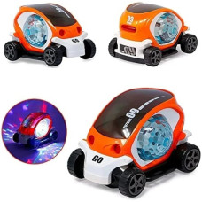 Машинка дитяча з LED підсвіткою та обертанням Toy AND CX-865 інтерактивна світна іграшкова машинка для дітей з прозорим корпусом