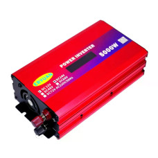Перетворювач напруги 5000W 12V/24V у 220V з LCD-дисплеєм і підтримкою сонячної панелі