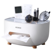 Настільний органайзер Ecoco Tissue з диспенсером для серветок та відсіками для зручного зберігання аксесуарів