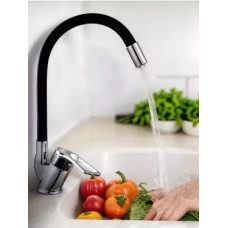 Змішувач гнучкий Water Tap HA-181 для кухні та ванної • Кран із силіконовим виливом 47 см і обертанням на 360°