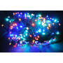Гірлянда нитка 300led warm 100-10 led флеш на чорному дроті ∙ Провід гірлянда кульки 300 led