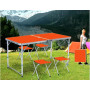 Розкладний стіл - валіза з 4 стільцями Folding Table для пікніка, риболовлі, дачі, 120х60 см