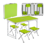 Розкладний стіл - валіза з 4 стільцями Folding Table для пікніка, риболовлі, дачі, 120х60 см