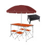 Розкладний стіл - валіза з 4 стільцями Folding Table для пікніка, риболовлі, дачі, 120х60 см