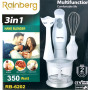 Блендер Rainberg RB — 6202 350 W 3в1 заглибний блендер подрібнювач Блендер Rainberg RB — 6202 350 W 3в1 заглибний блендер подрібнювач