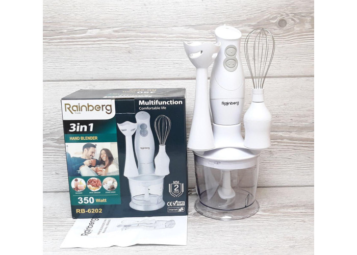 Блендер Rainberg RB — 6202 350 W 3в1 заглибний блендер подрібнювач Блендер Rainberg RB — 6202 350 W 3в1 заглибний блендер подрібнювач