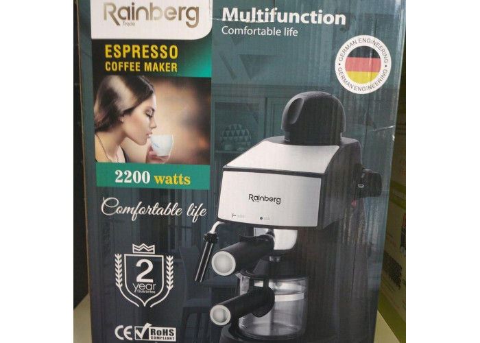 Кавоварка ріжкова Espresso Rainberg RB-8111 з капучинатором Кавоварка ріжкова Espresso Rainberg RB-8111 з капучинатором