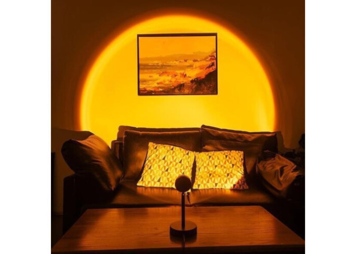 Проєкційний світильник Sunset Lamp з ефектом заходу сонця, світанку fm-23 Проєкційний світильник Sunset Lamp з ефектом заходу сонця, світанку fm-23