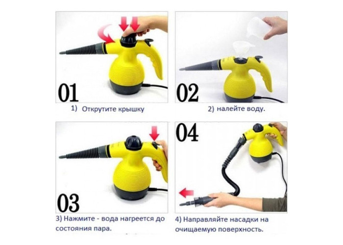 Відпарювач із функцією пароочисника Steam Cleaner DF-A001 (TM-115)/Рожевий відпарювач