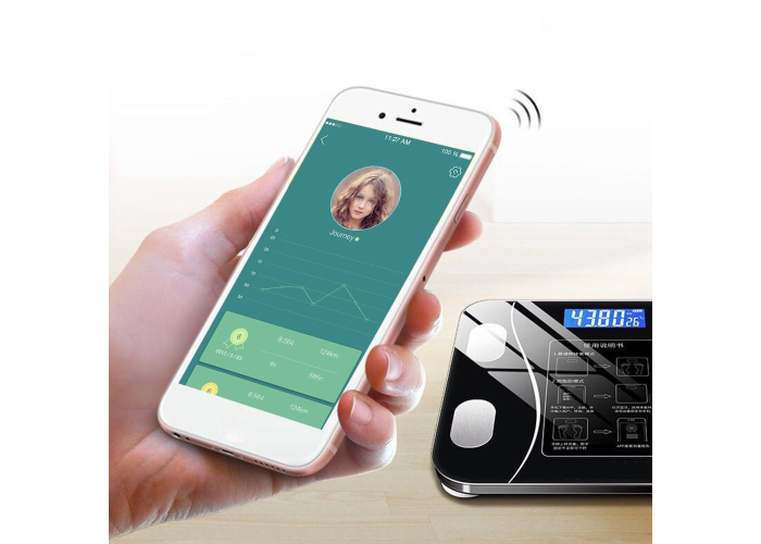 Підлогові розумні фітнес-ваги Bluetooth до 180 кг A-8003/Смарт ваги з застосунком