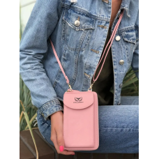 Жіночий гаманець-сумка Wallerry ZL8591 Рожевий