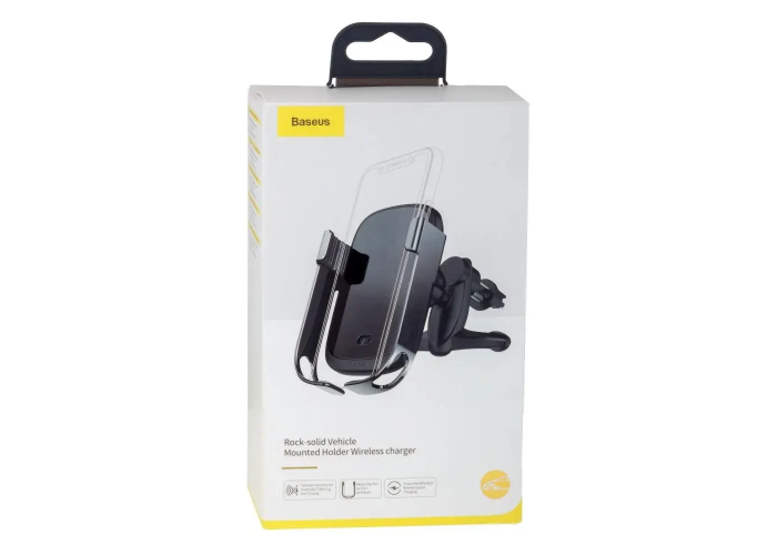 Автотримач Baseus Wireless Charger бездротова зарядка WXHW01 Колір Чорний, 01