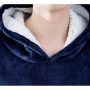 Толстовка плед із капюшоном Huggle Hoodie Синій