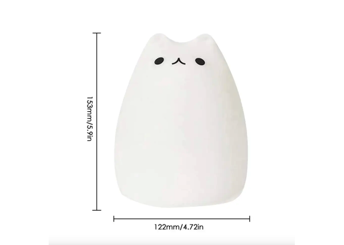 Силиконовый детский ночник "Котик" 7 режимов