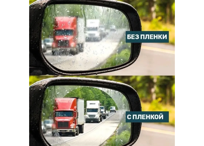Плівка Anti-fog film 95*95 мм, антидощ для дзеркал авто/безбарвна захисна плівка від води відблисків і бруду
