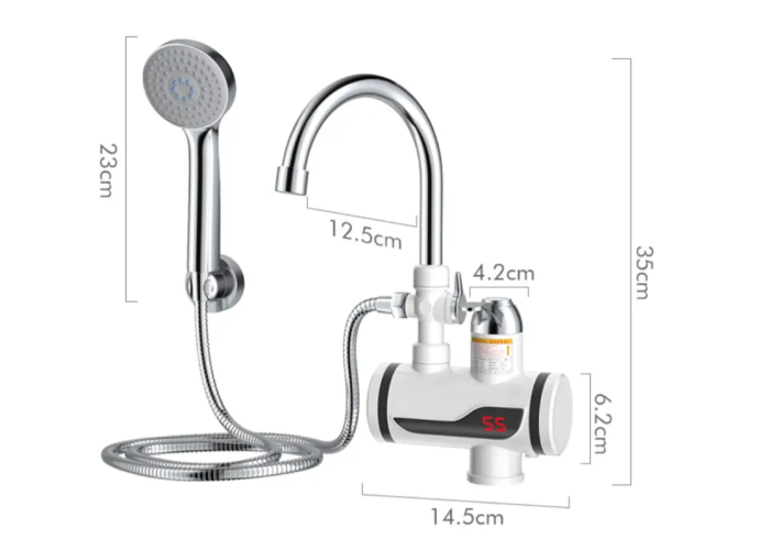 Кран-водонагрівач із душем нижнє під'єднання Instant electric heating water Faucet FT-001