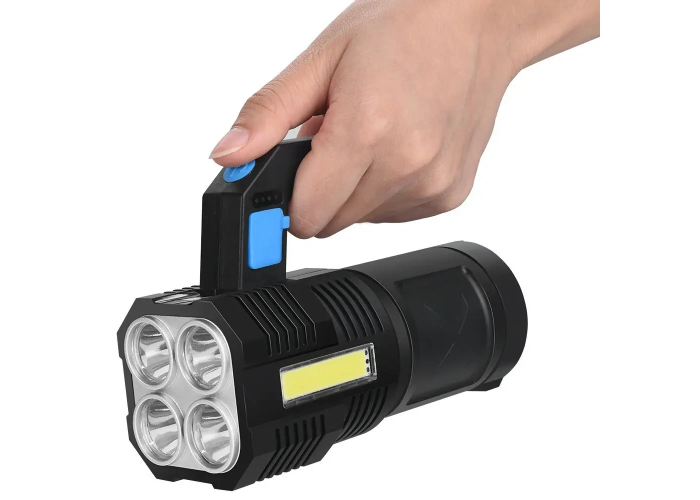 Світлодіодний ручний переносний ліхтар LF-S09 USB/Рожевий ліхтар на акумуляторі