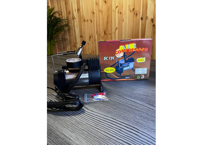 Портативний автомобільний повітряний компресор Air compressor DC12V 965 kPA