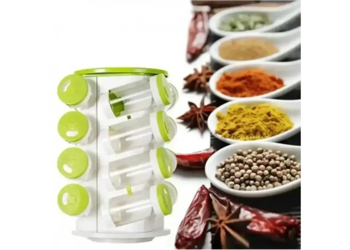 Органайзер ПЛАСТІК для спецій кухонний обертовий Spice Rack 16 в 1 Стійка для спецій карусель Органайзер ПЛАСТІК для спецій кухонний обертовий Spice Rack 16 в 1 Стійка для спецій карусель