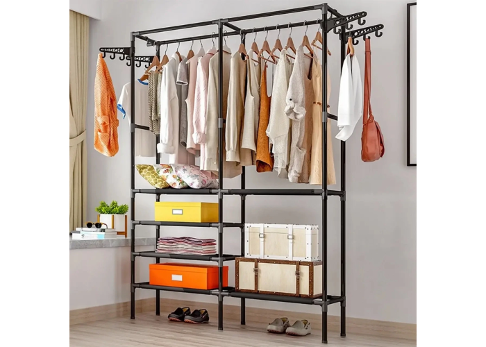 Вішак для одягу 86/43/173 Simple Coat Rack Double Row / Вішалка з полицями